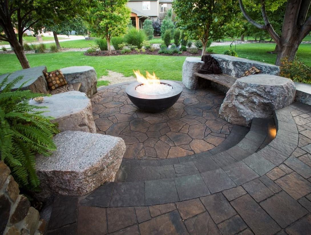 Modern pool decking and walkways